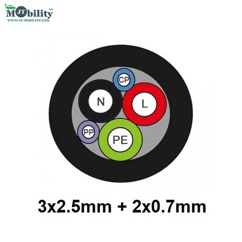 Ev Charger Cable Single Phase, 16A, 100-Meter, 5 Core, 10Mm Outer Diameter Warranty: 1 Year