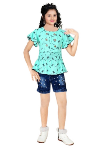 Multi Color Washable Casual Wear Cotton Material Shorts With Top Dress