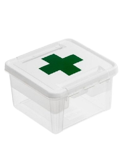 Transparent Easy Portability Green Polyvinyl Chloride First Aid Medical Box Application: Hospital