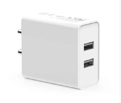 18 Watt Pvc Plastic Dual Usb Port Mobile Adapter For Fast Charging 