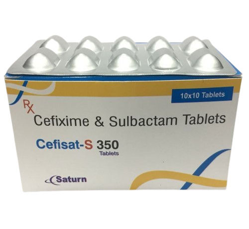 Cefixime And Sulbactam Tablets 350 mg (Pack Size 10x10 Tablets)