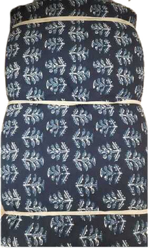 Low Washable Indigo Printed Knitted Cotton Fabric 