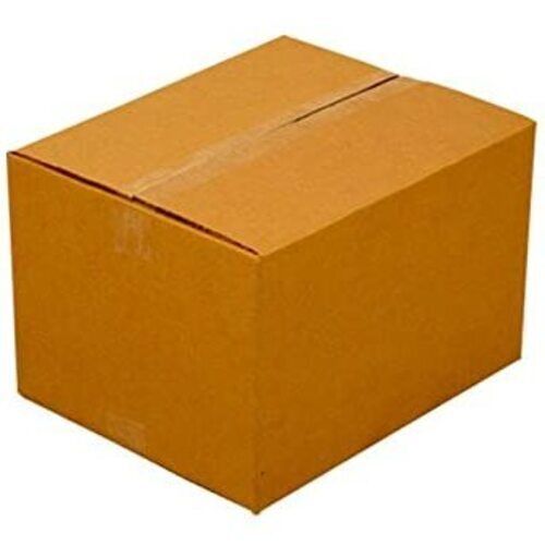 Brown 8 Kilogram Capacity Plain Rectangular 3 Ply Corrugated Box