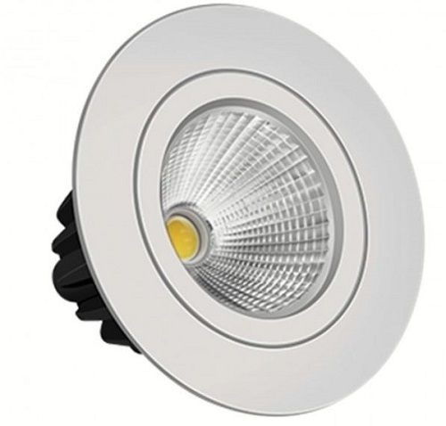 9 Watt 240 Volts Aluminum And Plastic Body Round Cob Led Light Color Temperature: 2700 Kelvin (K)