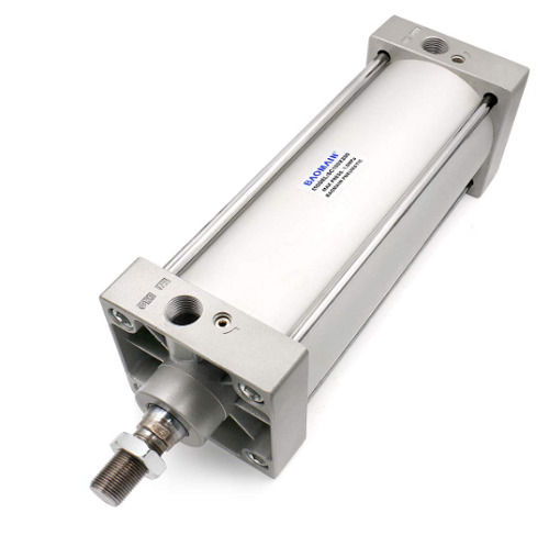 Powder Coating Finish Stainless Steel Rectangular a  Pneumatic Cylinders, 40.7 X 12.3 X 11.4 Cm