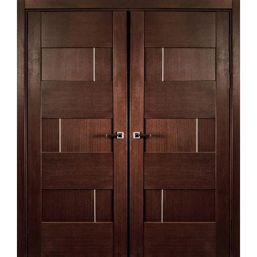 7 Feet Polished Finished Plain Oak Wood Solid Rectangular Swing Door Application: Exterior