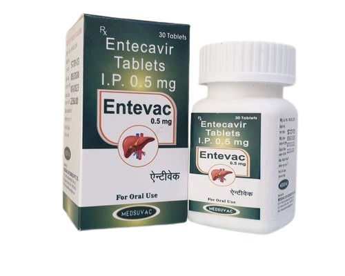 Entecavir Tablets Ip 0.5 Mg With 30 Tablet Packed Hiv Infection And Chronic Hepatitis B Virus