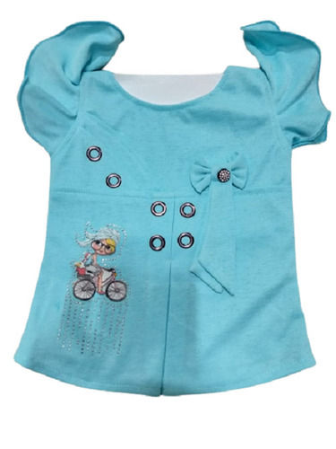 Long Lasting Skin Friendly Kids Fancy Cotton Tops