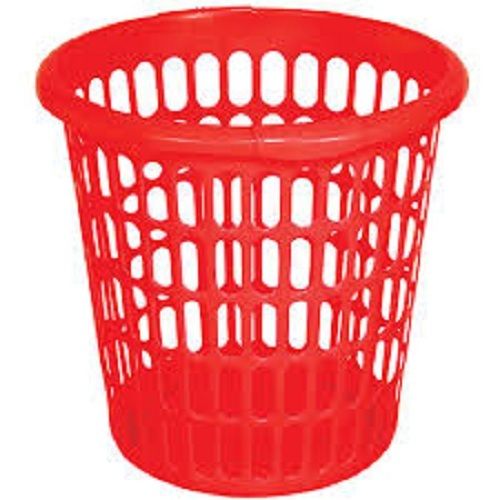 Round Red Plastic Basket, For Storage