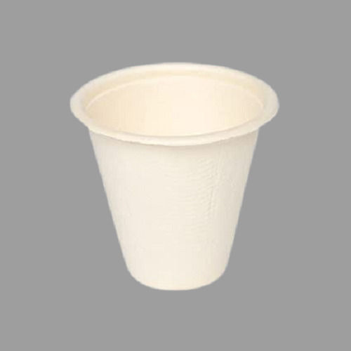 250 Ml, Plain Round Biodegradable Disposable Cups, 60 Pieces