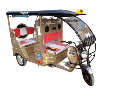 Electric Vehicle Kuku Battery Operated Rickshaw Capacity Four Passengers 