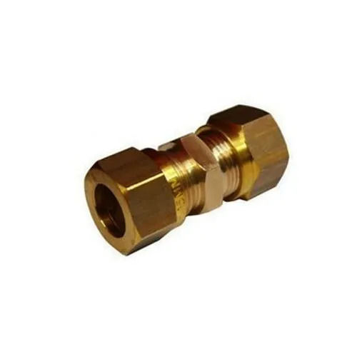 2 Copper Tube, Brass Compression Pipe Coupling