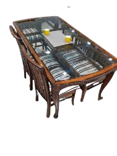 क्राफ्टेड 6 सीटर डाइनिंग टेबल होम फ़र्निचर