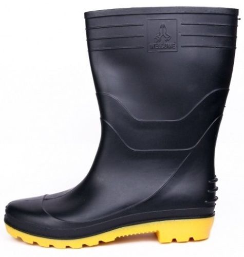 Long Lasting Polyvinyl Chloride Round Toe Safety Gumboot For Construction