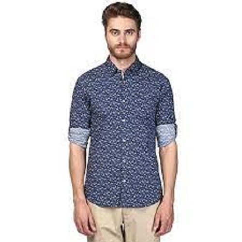 Breathable Classic Collar And Cotton Printed Full Sleeves Mens Shirts Age Group: All Sizes