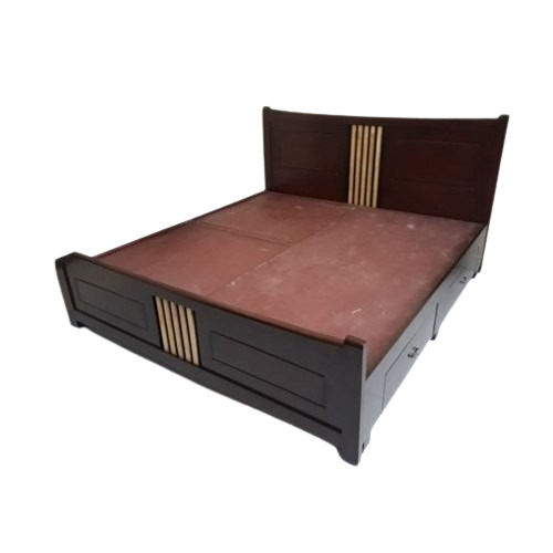 Termite Resistance Wooden King Size Bed, 6"8"x6"4" Feet