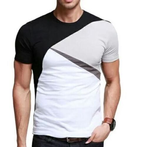 Round Neck Casual Wear Short Sleeves Printed Soft Cotton T Shirt For Men Capacity: 3-4 Person Kg/Hr