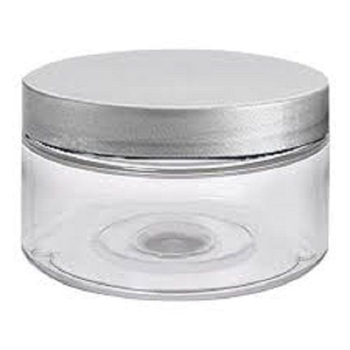 Green 50 Gram Capacity Transparent Plastic Cream Jar