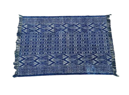 Blue Large Size Handmade Cotton Rugs And Carpets