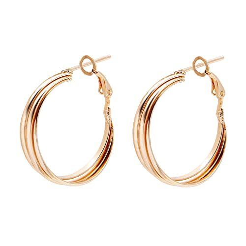 Wedding Women Gold Plated Casual Wear Blue And Golden Brass Artificial Earrings