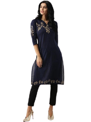 रोज़ाना पहनने के लिए 100% कॉटन फैंसी आरामदायक और हवा पार होने योग्य फ्लोरा प्रिंटेड कुर्ती