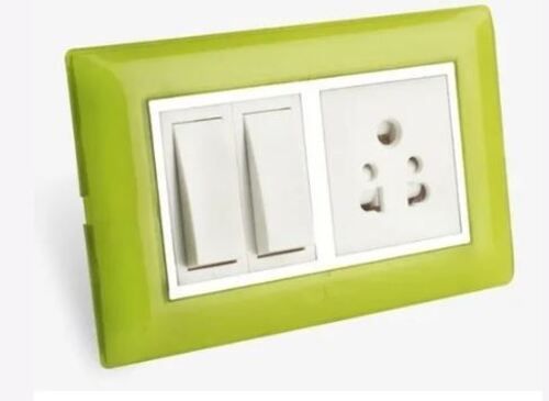 White And Green 6 Ampere 220 Voltage Ip65 Ratting Polycarbonate Body Modular Switches