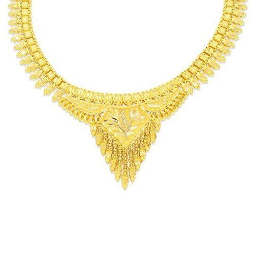 Yellow Antique Designed Gold Necklace