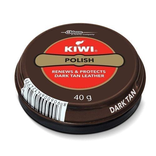 Johnson Kiwi Shoe Polish For Renews And Protects Dark Tan Leather