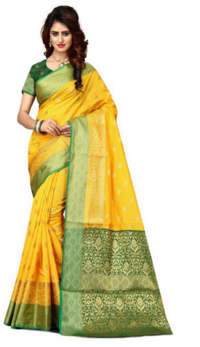 Traditional Wear Skin Friendly Ladies Zari Work Silk Banarasi Saree