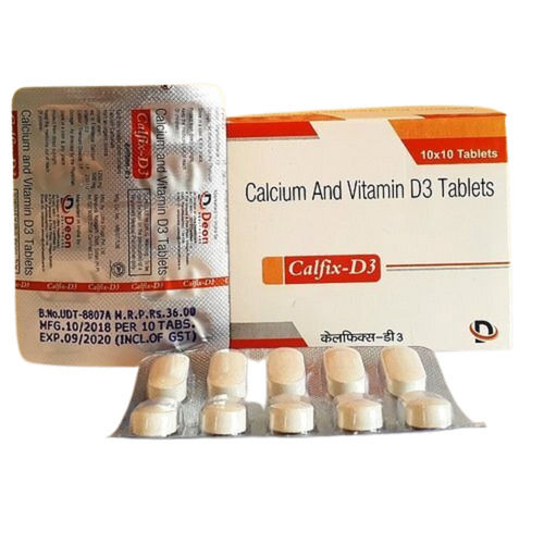 Calfix-D3 Tablets (Packaging Size 10 X 10 Tablets)