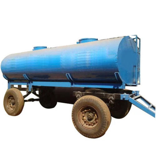 5 Mm Thick Paint Coated Mild Steel Tractor Water Tanker Trailer For Storage Use