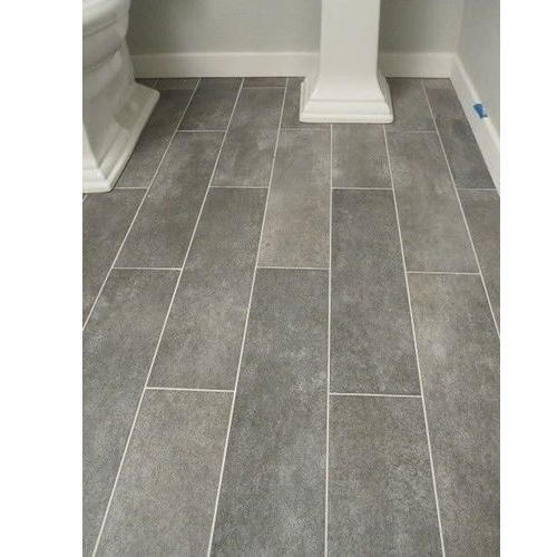 5 Mm Thick Rectangular Matt Finish Plain Ceramic Bathroom Floor Tiles