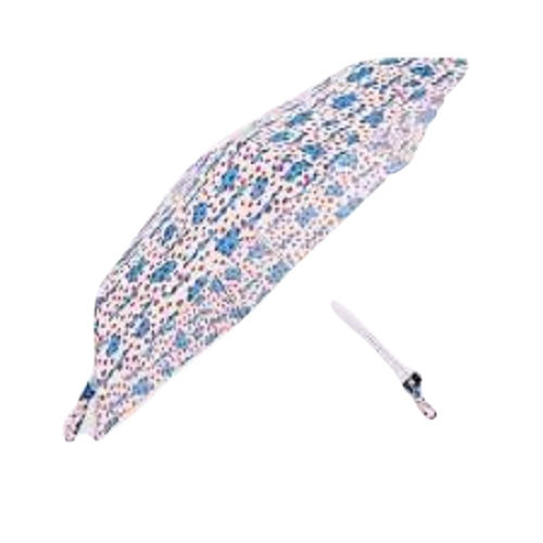 Pink And Blue Lightweight Water Resistant Printed Polyester Umbrella With Steel Handle 