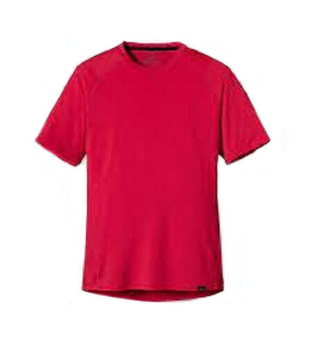 Shot Sleeves Mens Cotton Red Plain T-Shirt