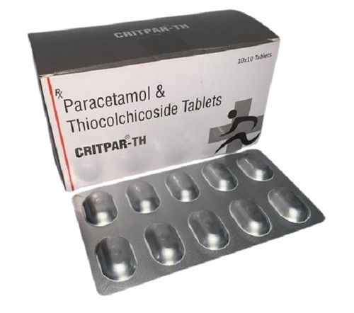 Critpar TH Paracetamol and Thiocolchicoside Tablets 10x10 Tablets Pack