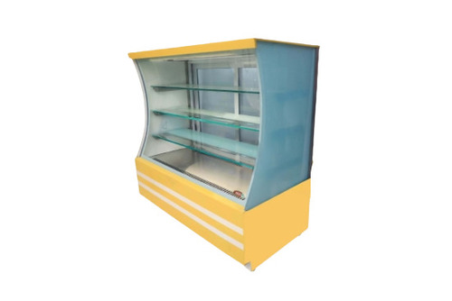 4.5 फीट पॉलिश फिनिश स्टेनलेस स्टील और ग्लास केक डिस्प्ले काउंटर डिज़ाइन: आयताकार