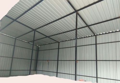 Grey 6 Mm Thick Powder Coated Stainless Steel Industrial Shed