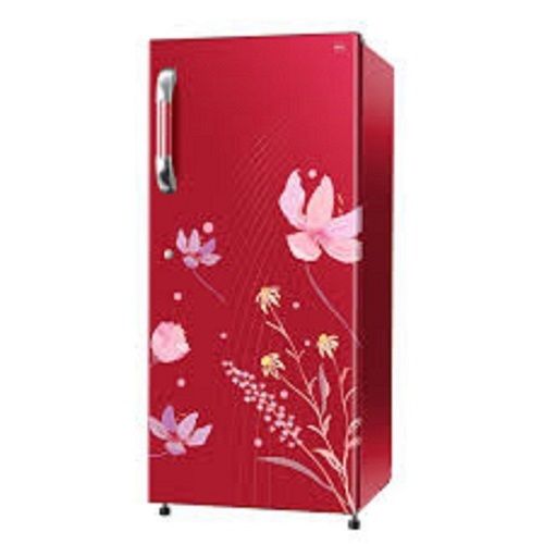 Single Door Energy Efficient Floral Designed Red Refrigerator (Godrej) Capacity: 210 Liter/Day