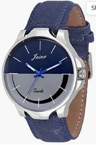 Fashionable Blue Leather Wristwatch For Men  Application: Pool