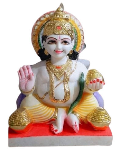 Easy To Clean Beautifully Hand Crafted Multicolored Easily Cleanable Painted Marble God Statue For Worship