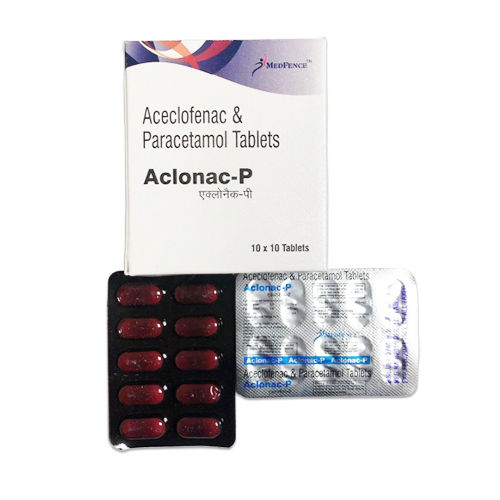 Medicine Grade Pharmaceutical Aceclofenac And Paracetamol Tablets, 10x10 Tablet