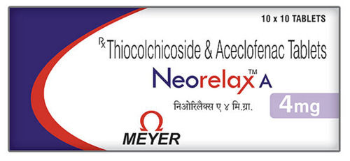 Neorelax A Thiocolchicoside And Aceclofenac Painkiller Tablet, 10x10 Pack