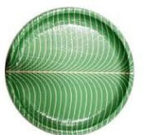 Green Biodegradable And Recyclable Round Shape Disposable Paper Plates