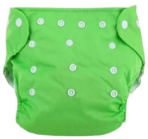 Comfortable And Adjustable Snap Buttons Reusable Green Printed Baby Cloth Diaper