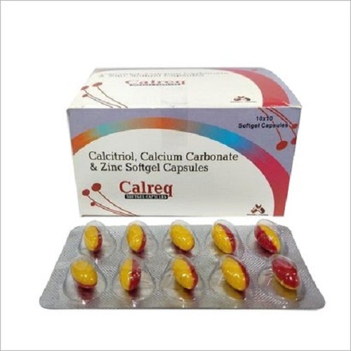 कैल्सीट्रियोल कैल्शियम कार्बोनेट और जिंक सॉफ्टजेल कैप्सूल आयु समूह: वयस्कों के लिए
