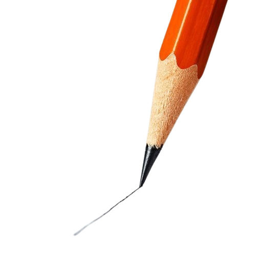 Orange Environment Friendly Extra Smooth Writing And Comfortable Grip Wooden Pencils