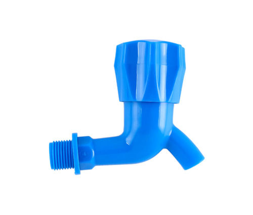 Wall Mounted Leak Resistant Blue Plastic Water Tap For Bathroom Fittings