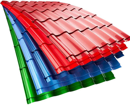 Silver Weather Resistant And Galvanized Trapezoidal Profile Roofing Sheets, 0.70 Mm Thick 