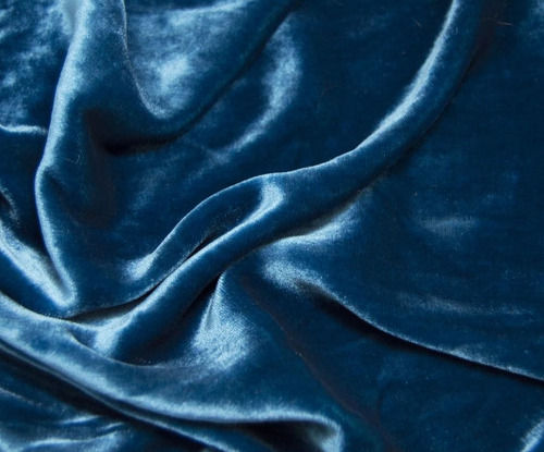 5 Meter Long Light Weight And Shrink Resistant Plain Dyed Soft Velvet Fabric Application: Lake