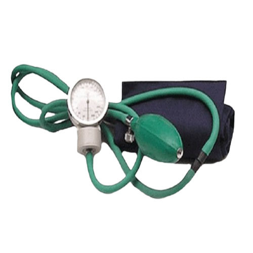 Red Manual Operated Metal And Rubber Blood Pressure Monitor Aneroid Sphygmomanometer